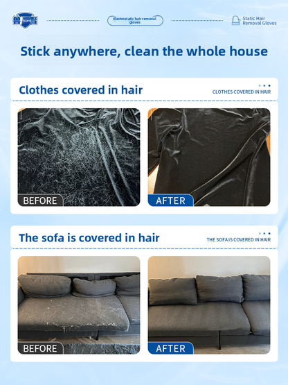 Static Hair Removal Gloves for Pets